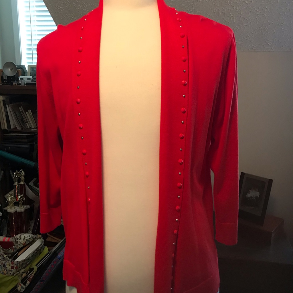Ruby Red Open Cardigan